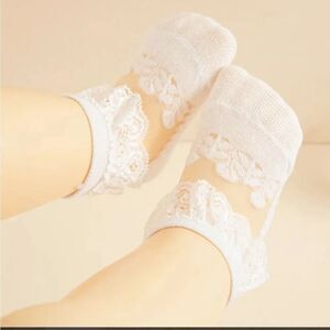 BABY / TODDLER SOLID LACE BREATHABLE SOCKS
